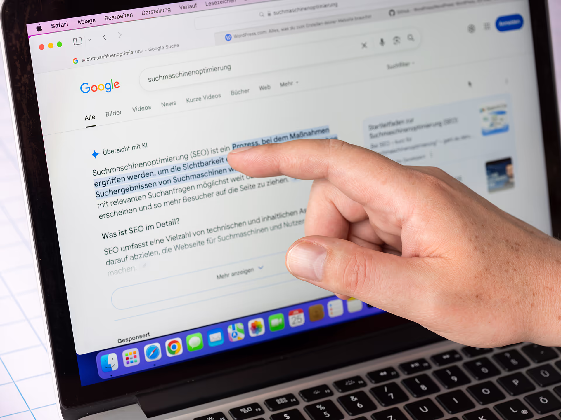 Analyse und Optimierung einer Website für Suchmaschinen